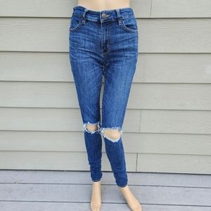 AMERICAN EAGLE | Distressed Ne(x)t Level Stretch Hi-Rise Jeggings